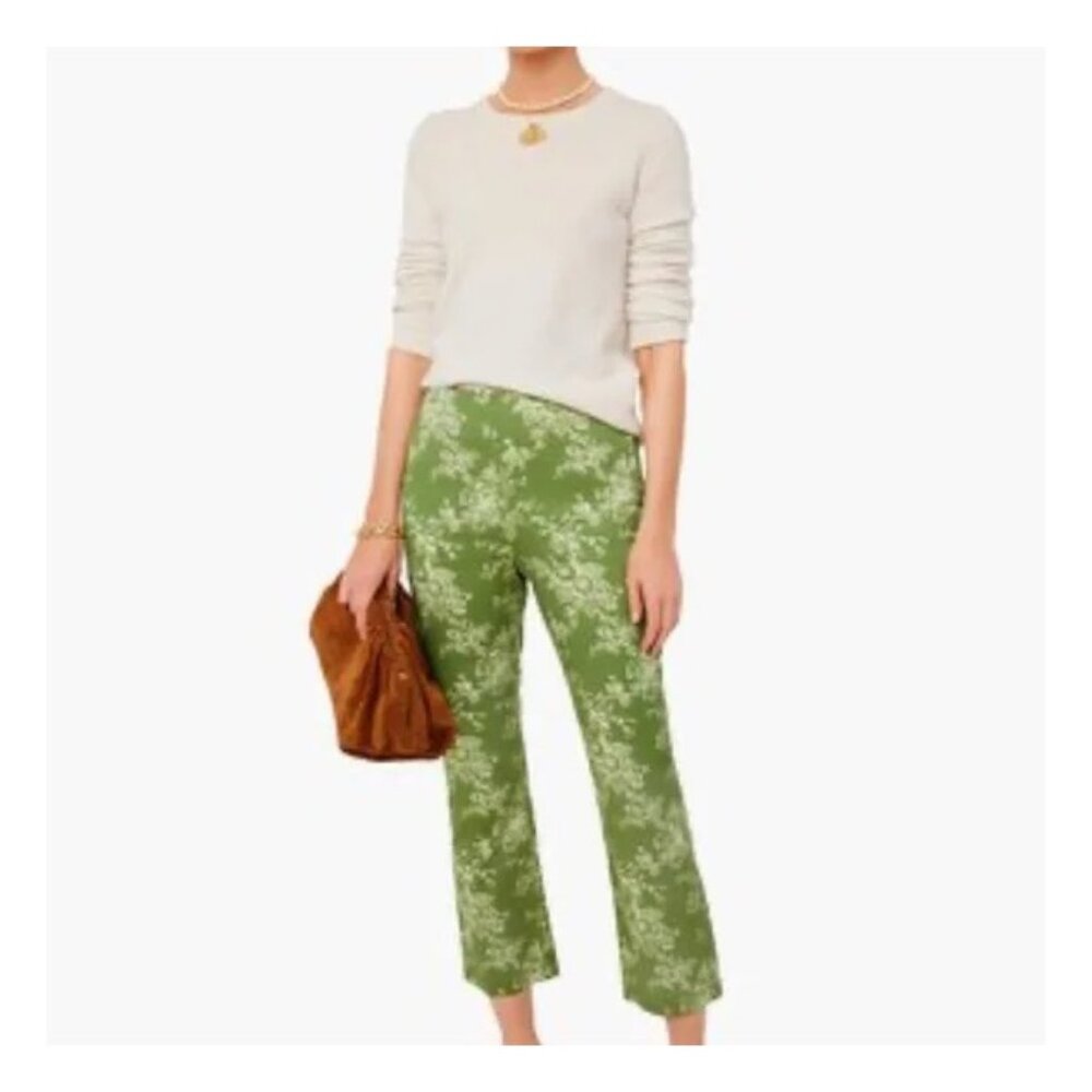 NWT Tuckernuck Provence Toile Ashford Pants Green Floral Size S